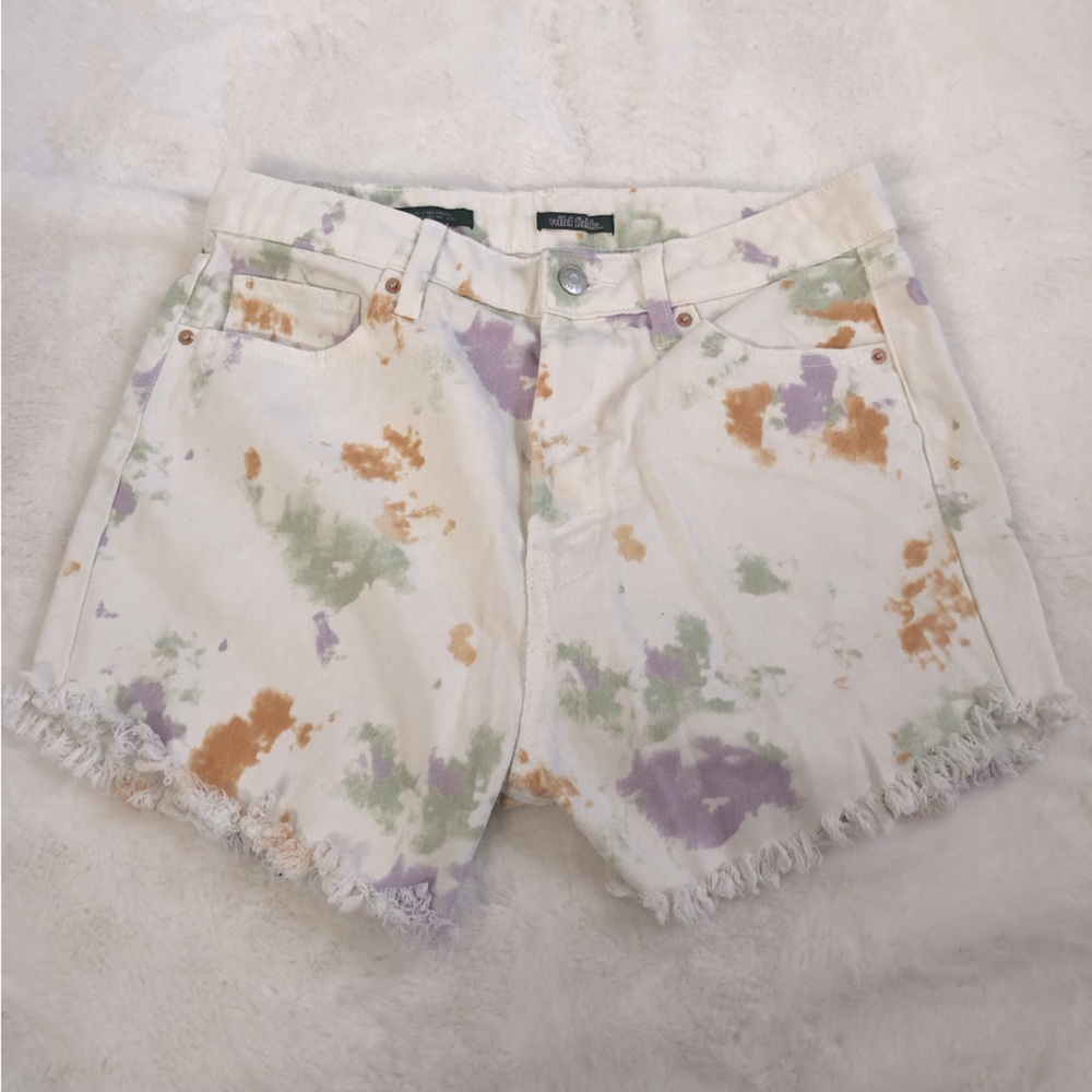 Wild Fable Tie Dye Distressed High Rise Shorts